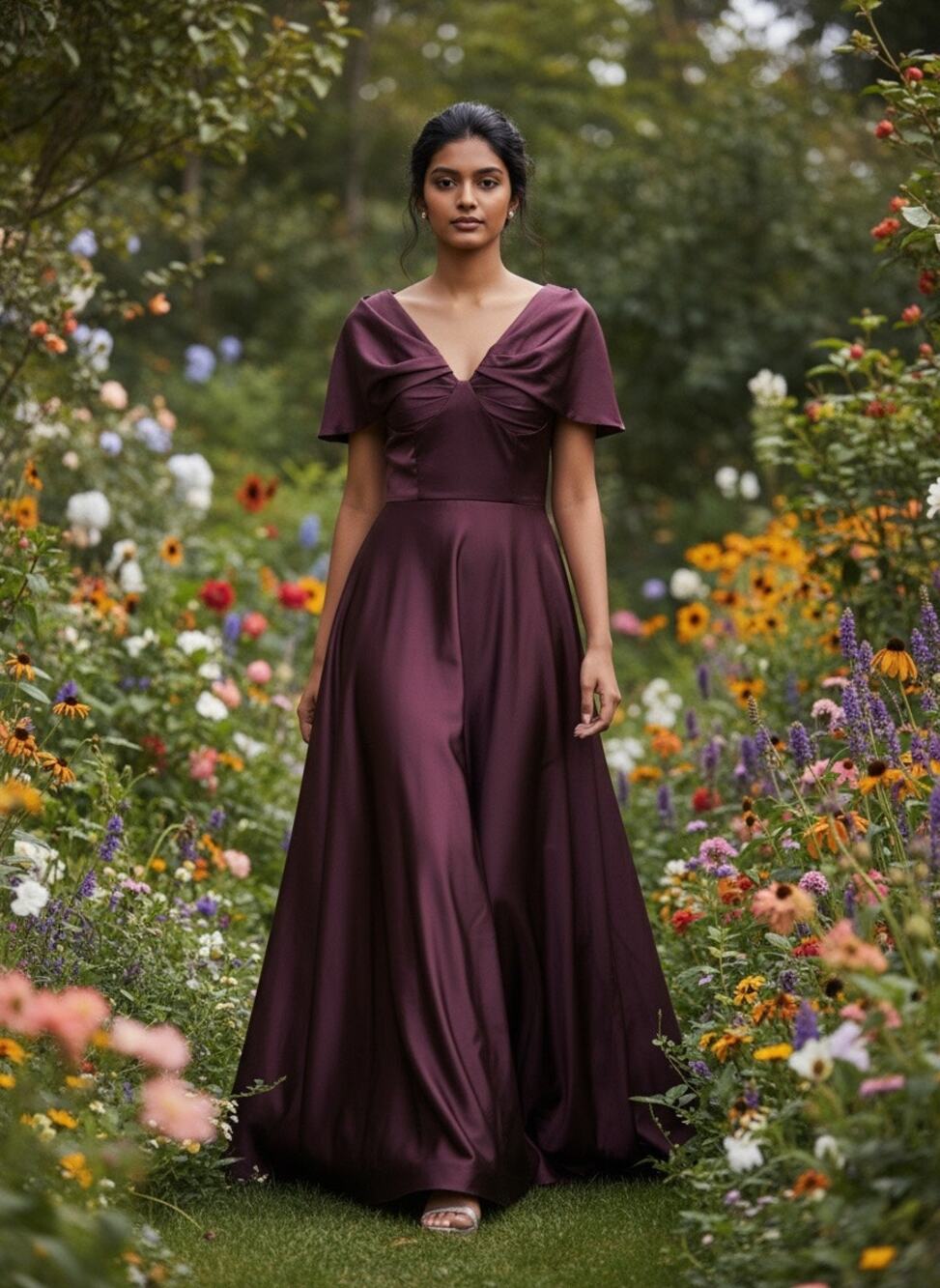 Lavetir Bridesmaid Burgundy Gown Size 6 NWT